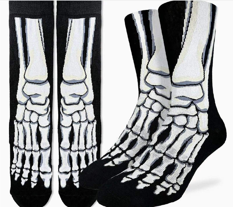 Men's Skeleton Feet Crew Socks