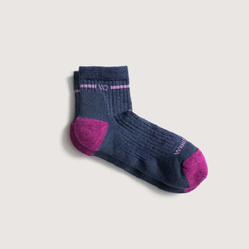 Women's Single Stripe Cushioned Quarter Sock