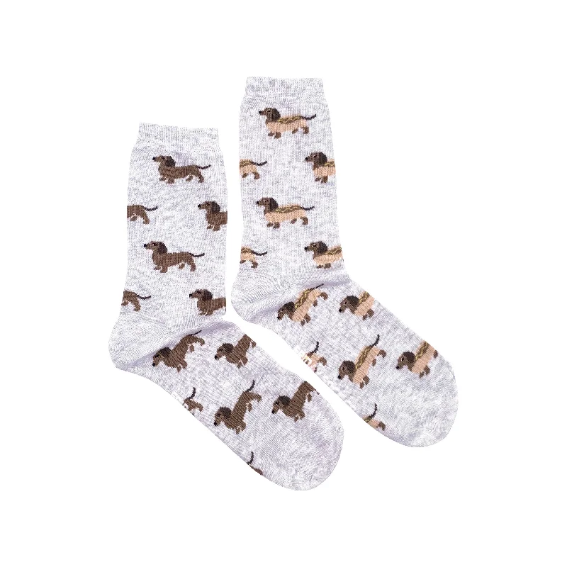 Women's Socks | Wiener Dog Hot Dog | Mismatched Socks: Women’s 5 – 10