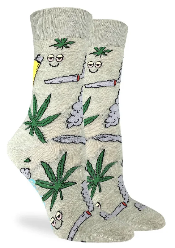 Women's Stoned Marijuana Crew Sock