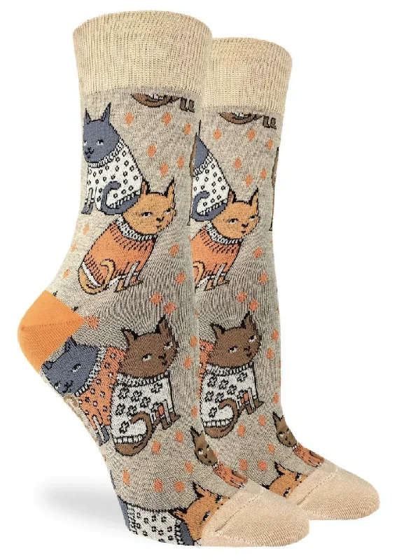 Women's Sweater Cats Crew Sock