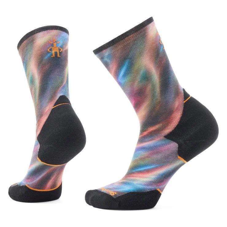 Women's Trail Run Targeted Cushion Water Shimmer Print Crew Socks