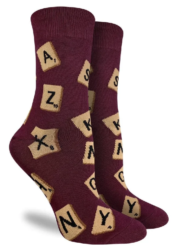 Women's Word Game Crew Sock