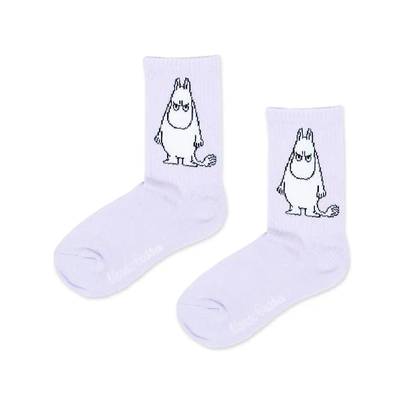 Moomintroll Angry Retro Socks Lilac 36-42 - Nordicbuddies