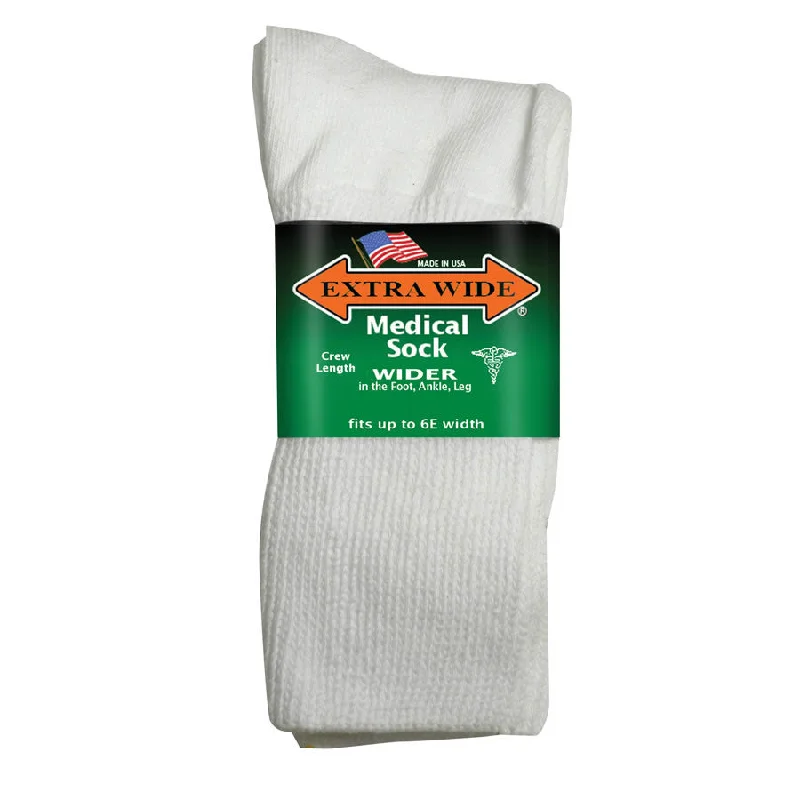 Extra Wide Medical Crew Socks