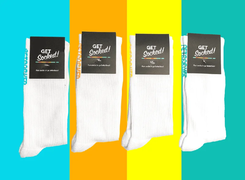 Gym Socks - 4 Pairs of White Bamboo Socks