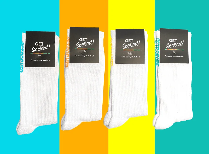 Gym Socks - Black and White Bamboo Socks