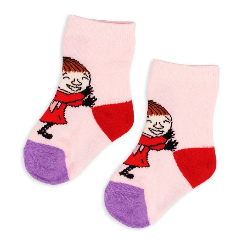 Moomin Little My Baby Socks Pink - Nordicbuddies