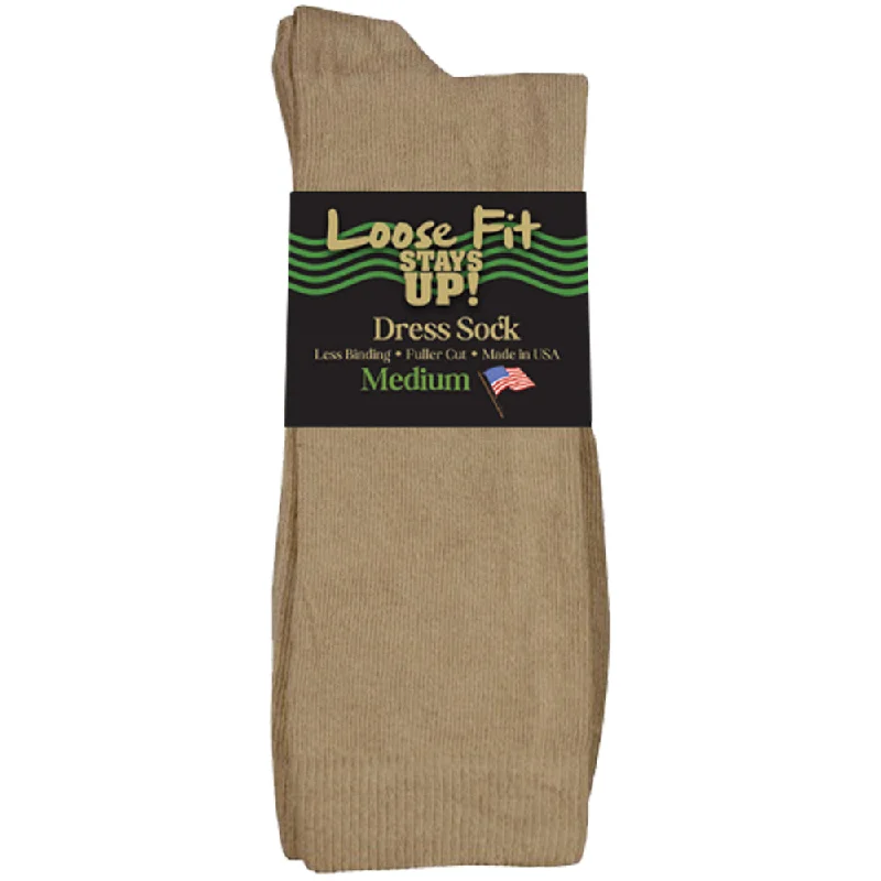 Loose Fit Stays Up Dress Socks