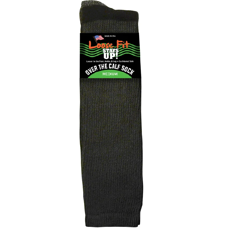 Loose Fit Stays Up Over the Calf Athletic Socks