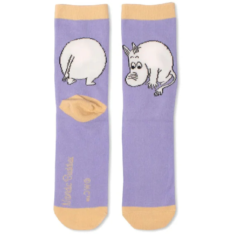 Moomintroll Butt Socks Lilac - Nordicbuddies