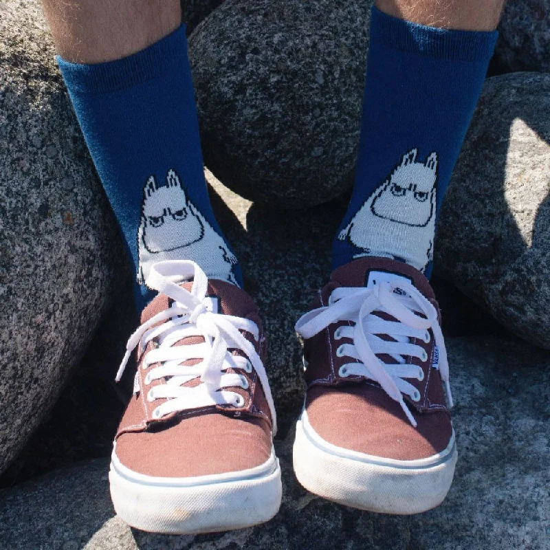 Moomintroll Angry Socks 40-45 Dark Blue - Nordicbuddies