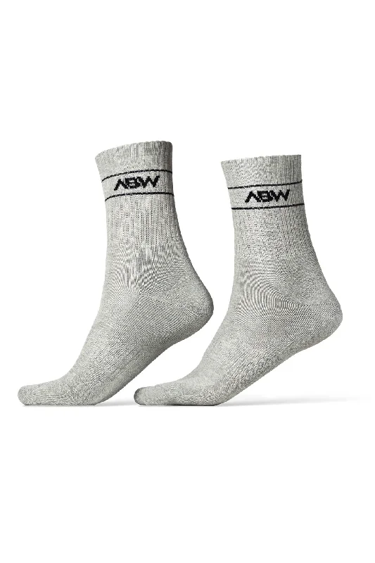 Womens Crew Grey Socks - 3 Pack